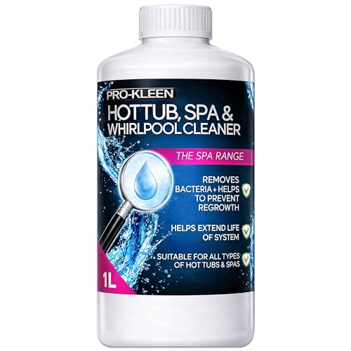 Pro-Kleen Hot Tub Spa and Whirlpool Cleaner 1L - Hygienic Long-Lasting Easy to Use Formula - Suitable for All Hot Tubs Spas + Whirlpools - Removes Bacteria Dirt Slime + Unpleasant Smells
