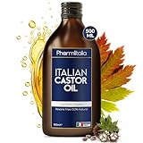 Cold Pressed Organic Castor Oil Hexane Free - 500ml Pure Castor Oil for Hair Growth, Eyelashes, Skin Care and Nails - Promotes Growth, Strengthens & Conditions - 100% Organic Golden Castor Oil