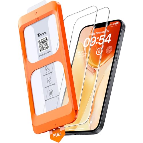 TOCOL 2 Pack for iPhone 16e Screen Protector 6.1-Inch Instant Installation Military Grade Shatterproof Tempered Glass Case Friendly HD Clear Coverage