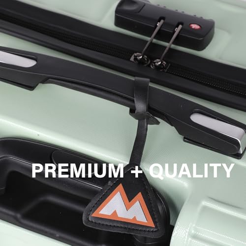 Image of MOVE-MEANT Set of 3 ROAMIFY Small Cabin, Medium Check-in & Large Check-in Suitcase | 55 Cm, 66 Cm & 75 Cm | 360 Degree 8 Wheels Number Lock Polycarbonate HPS Green Trolley Bag | Luggage for Travel - Pack of