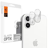 Spigen iPhone16 カメラ保護 iPhone16Plus カメラ保護フィルム 9H硬度強化ガラス iPhone 16/iPhone 16 Plus対応 カメラプロテクター クリスタル・クリア ２枚入