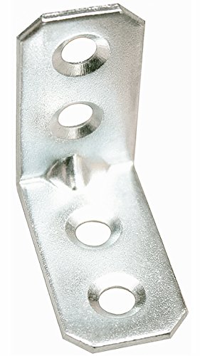 Lot de 100 équerres d'angle de chaise - 30 x 30 x 16 x 1,5 mm - Argenté galvanisé Cover