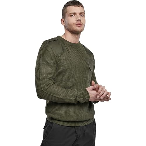 Individual Wear Men's Commando Regular Fit Casual Hiking Knitted Long Sleeve Sweater w/Reinforced Elbows & Shoulders2