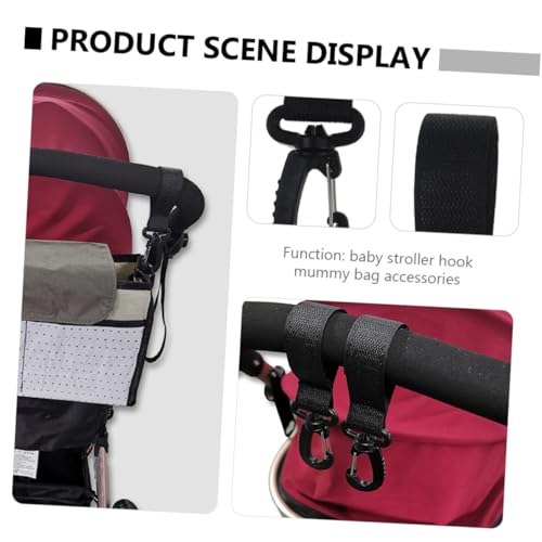 HOODANCOS 12個 通用ベビーカークリップ フック転式ショッピングバッグホルダー 多機能車椅子掛け具付き ママの手を解放する便利アイテム