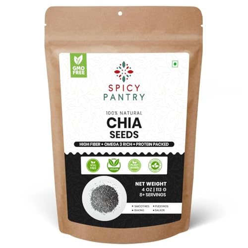 SPICY PANTRY Chia Seeds 4 oz –…