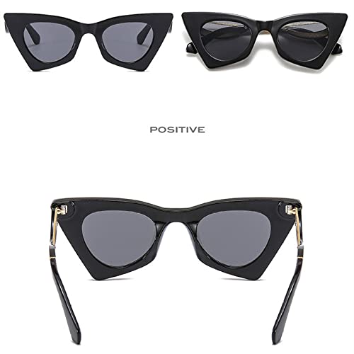 HMRGLMIE-Fashion Unique Cat Eye Women Sunglasses Retro Colorful Eyewear Shades UV400 Men Candy Color Trending Glasses Frame2