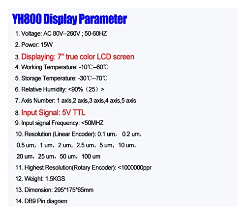 Kit Display Digital LCD 2/3 Ejes YH800 Color 80V-260V miniatura 3