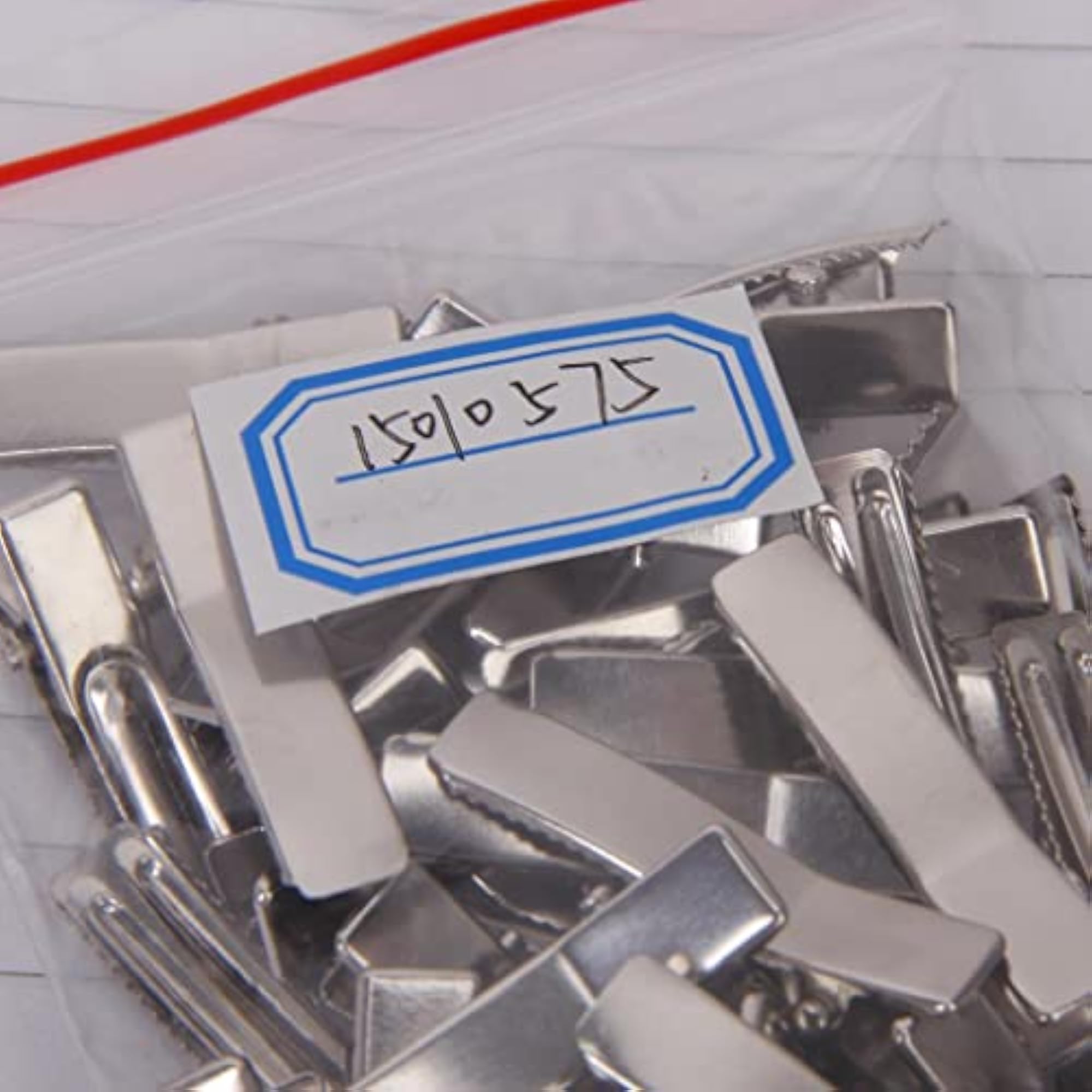 50 Pcs Blank Double Prong Hair Clips, 35mm