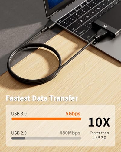 Image of Micro B To USB C External Hard Disk Drive USB Cable HDD USB Cable (30CM) USB 3.1 /10 Gbps (TYPE C TO MICRO B)