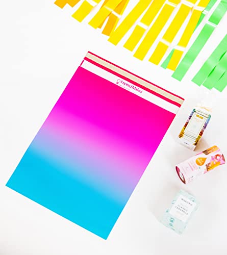 Image of Inspired Mailers - Large Poly Mailers 14.5 x 19 - 50 Pack - Vibrant Ombre - Large Shipping Bags for Clothing - Large Mailing Envelopes - Shipping Envelopes - Mailers Poly Bags