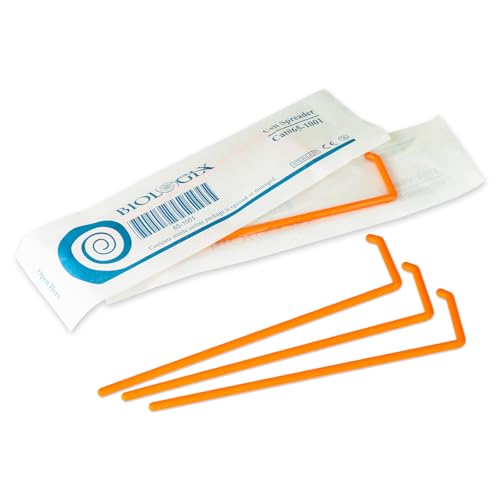 CryoKing 500PCS セルスプレッダー L字型使い捨てセルスプレッダー、オレンジ、滅菌、個別パッケージ