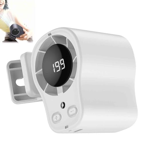 Aire acondicionado con clip para coche, portátil, recargable por USB, mini ventiladores de refrigeración personal de mano, 2026 con pantalla LED, rotación de 360°, velocidad ajustable de 199 grados