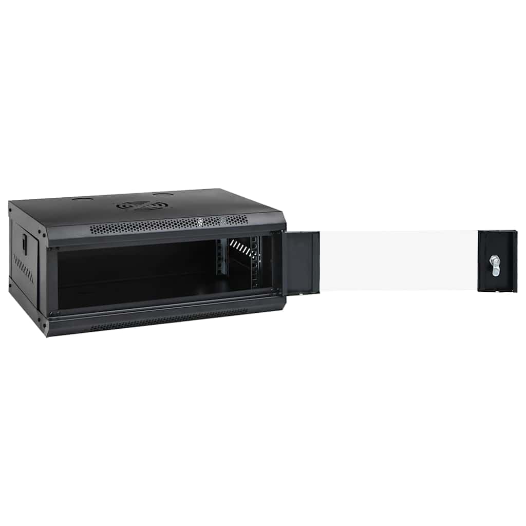 vidaXL Armario Rack de Servidores de Pared 4U 19" IP20 53x40x21 cm, Almacenamiento de Red