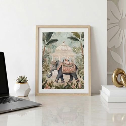 Image of kotart Decorative Traditional Wall Art Home Decor Madhubani Painting poster With Frame For Living Room Bed Room Hotel Wall Decor Digital Reprint (25x37 inch)