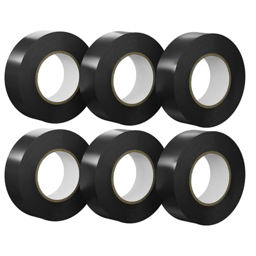 SWRT 6 Pack Black Waterproof Electrical Tape
