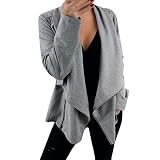 Vestes Femmes Tumblr Court Automne Pas Cher Plus La Taille LuckyGirls Kangaroo Manteau Hiver Mince Robe De Soirée Élégant Sweat-Shirts sans Capuche Femme Ponchos et Capes Décontracté avec Zips