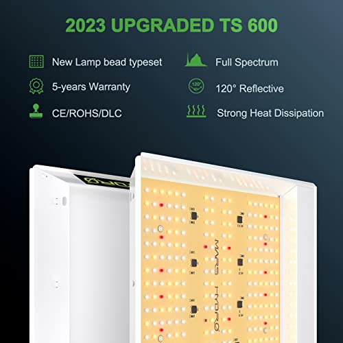 Mars Hydro Ts600 100Watt Led Grow Light 2X2Ft Coverage, New Diodes Layout Full Spectrum Grow Lamp For Hydroponic Indoor Seeding Veg And Bloom Greenhouse Growing Light Fixtures Four For 4X4' #TOP5