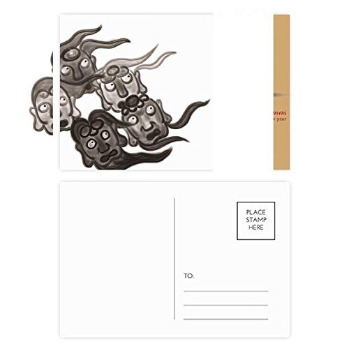 Cartes postales de père Noël à encre chinoise, correspondance fêtes