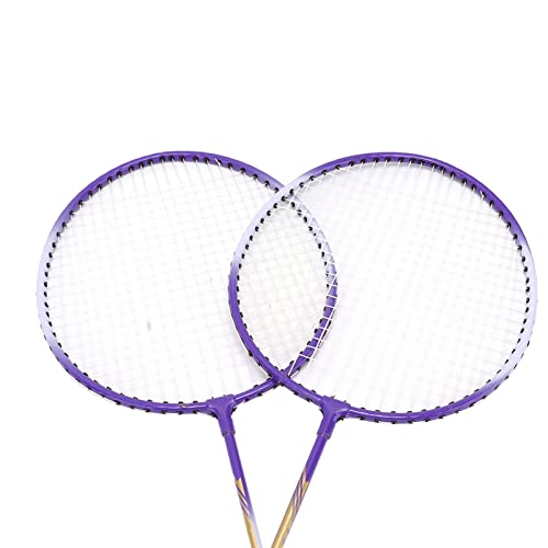 Raquetes de badminton, 2 peças de liga de ferro à prova de derrapagem raquete de badminton para estu