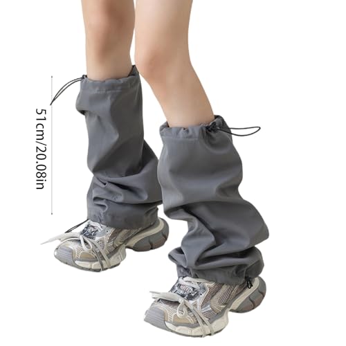 Guêtres mollet amples japonaises esthétique punk cargo avec cordon de serrage