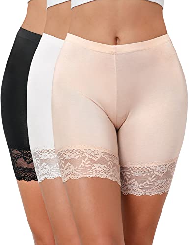 Boxer Shorty Invisible Femme Niwicee avec Dentelle - Short Culotte Securite