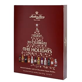 Anthon Berg Calendrier de l&rsquo;avent avec 24 bouteilles de boisson alcoolisée au chocolat 375g