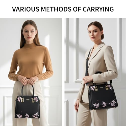 Image of Pomelo Best Purses and Handbags for Women with Multiple Pockets, Leather Top Handle Satchel Fashion Tote Shoulder Bags Ladies
