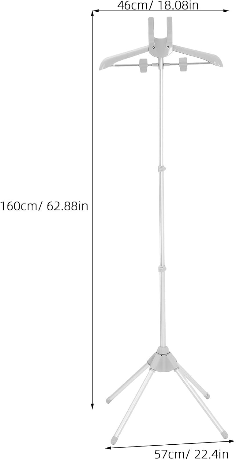 GANAZONO Portable Garment Steamer Rack Stand with Foldable Design and Adjustable Height, Aluminum Alloy Frame with Plastic Accessories, Sturdy Support Structure for Bedrooms and Laundry