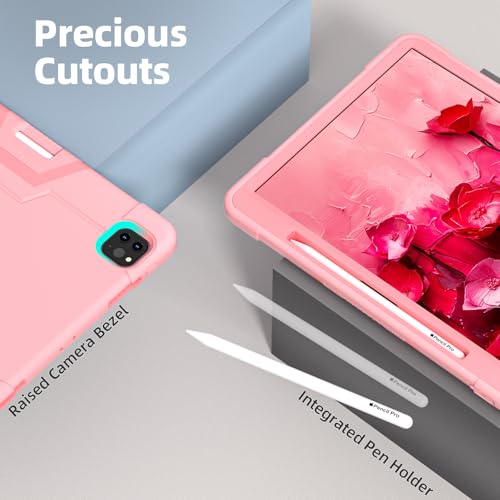 Étui iPad 12.9 antichoc rose doré idéal pour le télétravail