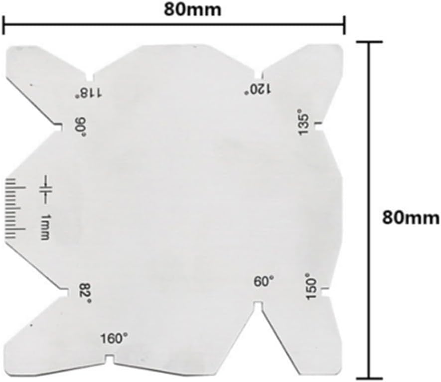 Stainless Steel Drill Bit Angle Gauge 118 Degree Measuring Instrument for Precise Drill Head Angle Measurement Suitable for Workshop Use and Home Improvement Tasks