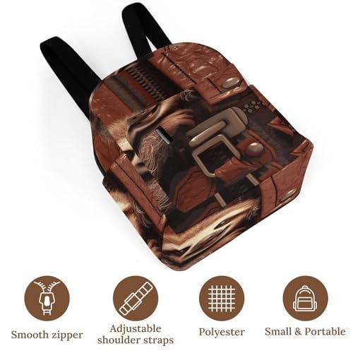 Mochila para laptop de tela Oxford impermeable unisex con base sólida y cierre 6