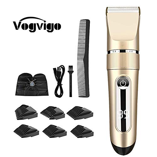 Vogvigo - Tagliacapelli con batteria ricaricabile da 6 F e 2 modalità per adulti e bambini, colore oro