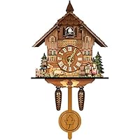 Surakey Elegant, Traditional, Decorative, Wooden Painted Modern Wall Clock Cuckoo Clock Bird Now