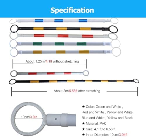 Lightweight Retractable Reflective Traffic Cone Barrier Bar - Expandable Safety Cone for Road Construction, Traffic Control, and Emergency Use