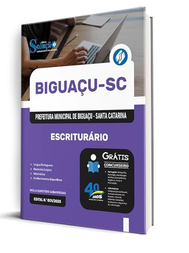 Apostila Prefeitura de Biguaçu - Sc - Escriturário