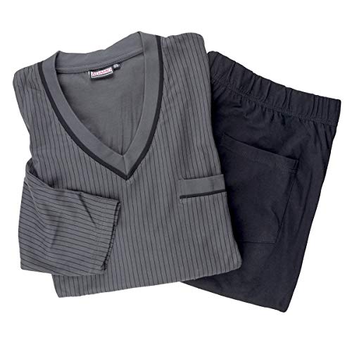 Pigiama Adamo grigio scuro a righe Taglie forti