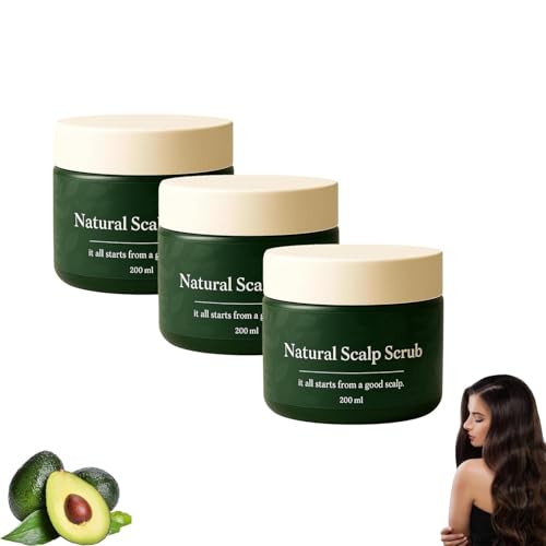 Exfoliante Natural para el Cuero Cabelludo: Limpieza Profunda, Hidratante y Nutritiva. Exfolia, Elimina la Caspa y los Desechos para Todo Tipo de Cabello.