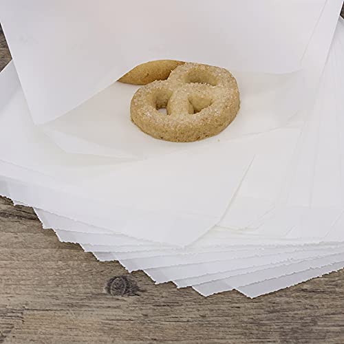 Quotidian Weiß Flach Mini Square Pergamin-Papiertüten-Umschläge 3 x 3 (8 x 8cm) Packung 100 - Snacks Schokolade Buffet Craft Supplies Party Favor
