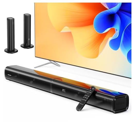 MEVOSTO Barre de Son pour appareils TV - Mise à Niveau 2025 - Double Caisson de Basses intégré 2.2 canaux - Amovible - Haut-Parleur 2 en 1 pour téléviseur, Jeu sur PC, HD-Arc/Optique/AUX/BT/USB