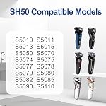 Têtes de remplacement SH50 pour rasoir Philips Norelco Série 5000 | Compatible avec S5000/S6000/S5100/S5500, Nettoyage étanche, haute précision, rasage de près