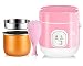 Produktbild L.BAN 1,2 l Mini-Reiskocher 2-lagiger Dampfgarer, Antihaft-Innentopf, Multifunktions-Kochtopf Elektrische Isolierung Heizkocher Lebensmittelbehälter Brotdose, Pink