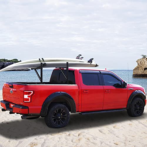 Vevor Truck Rack, 19-34Inch Extendable Truck Ladder Rack, 44.5"-49.5" Adjustable Height, 250 Lbs Capacity Steel Ladder Rack For Truck, Heavy Duty Truck Bed Rack For Kayak, Surfboard, Lumber, Ladder #TOP7