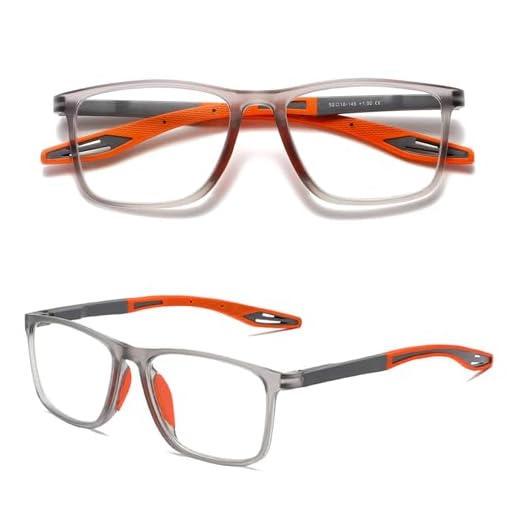 Hubeye Gafas de lectura deportiva para mujeres y hombres ultraligeras anteojos de lectura gafas anti luz azul con cuerda de gafas 1.75