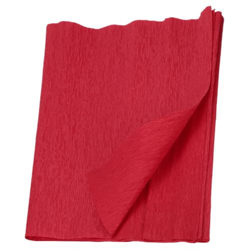 Image of MECCANIXITY Crepe Paper Roll 7.5ft Long 20 Inch Wide for Wedding Ceremony Various Large Festivals Decoration, Red