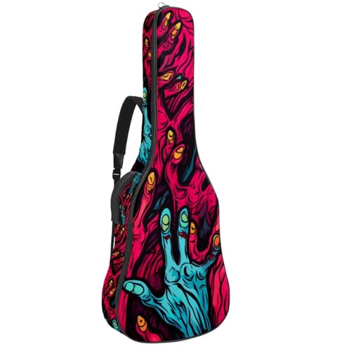 Étui de guitare en tissu Oxford imperméable et éponge épaisse avec décor zombie 104 cm
