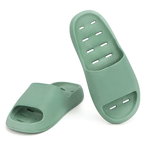LY4U Shower Slippers for Women, Super Soft Bathroom Shoes Anti-slip Home Slippers, Quick Drying Swimming Pool Beach Sliders Green UK 4.5-5.5 LY4U Shower Slippers for Women, Super Soft Bathroom Shoes Anti-slip Home Slippers, Quick Drying Swimming Pool Beach Sliders Green UK 4.5-5.5