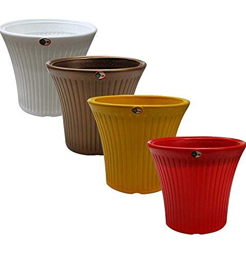 See full amazon price history chart for OSHIGREENS Round Flower pots planters 10 inches Size Pack of 4 Multicolor planters for Indoor Home Decoration Garden OSHIGREENS Round Flower pots planters 10 inches Size Pack of 4 Multicolor planters for Indoor Home Decoration Garden (B086H14DJG) Amazon Price History, Amazon Price Tracker
