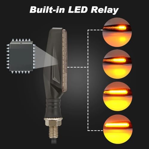 Feu arrière clignotants moto 335SMD effet fluide universel - 5