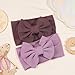 CÉLLOT 8 Colors Super Stretchy Soft Knot Baby Girl Headbands with Hair Bows Nylon Head Wrap For Newborn Baby Girls Infants Toddlers Kids(Fall and Winter)