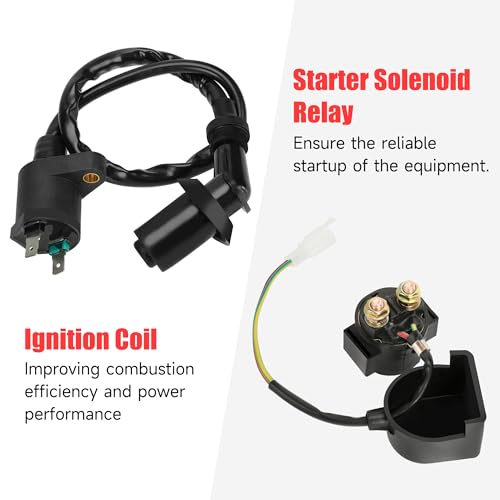 Image of GREHUA GY6 Ignition Coil Starter Solenoid Voltage Regulator CDI Compatible with Tao tao 50cc 150cc ATM50 Pony VIP Powermax Roketa Scooter Chinese 4-Stroke Scooter Moped Pit Dirt Bike Go Kart Parts